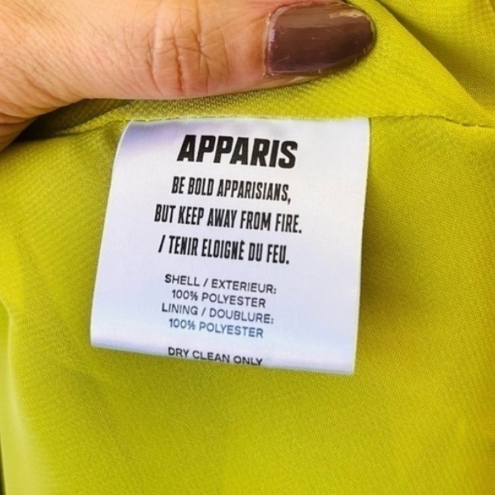 Apparis Carmen Satin Slip Mini Dress in Green Yellow - Picture 4 of 5